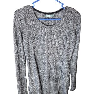 Maurices Charcoal and Light Gray Knit Sweater